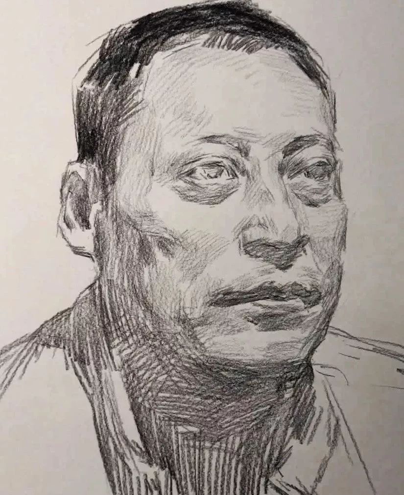 朱传奇教你画方脸的壮硕男中年素描头像(视频教学)