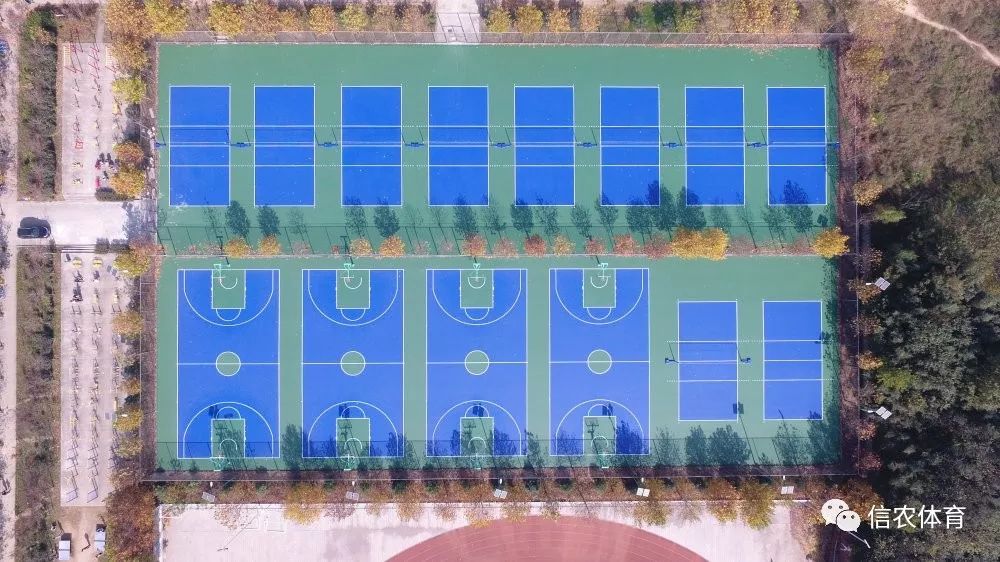 学校现有室外运动场46497平方米,其中,标准田径运动场1块,篮球场14块