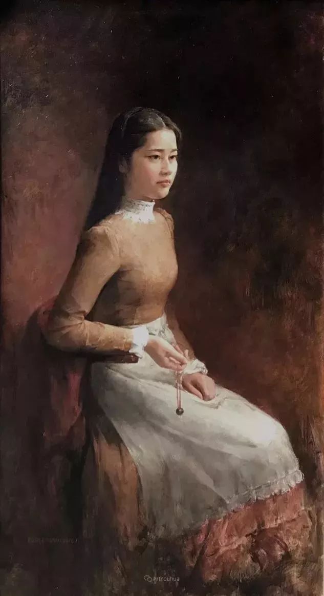 艺术 艺术自媒体 艺术号 微油画 古典的纯净之美,付胜辉写实油画人物