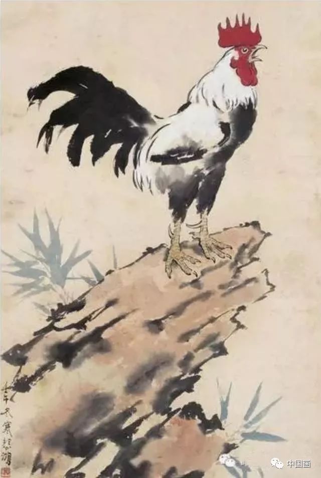 国画教程丨写意公鸡画法