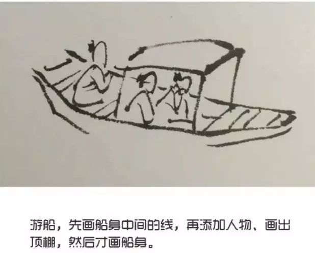 【国画入门教程「点景法】点景舟楫