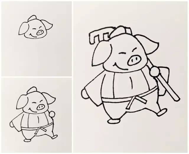 【简笔画教程】唐僧师徒_儿童简笔画_零二七艺考