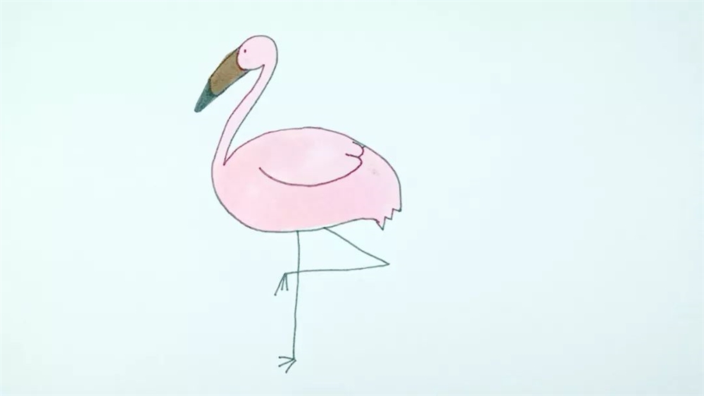 简笔画教程火烈鸟