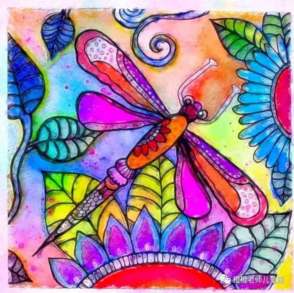 漂亮的花朵_橙橙老师儿童画_零二七艺考