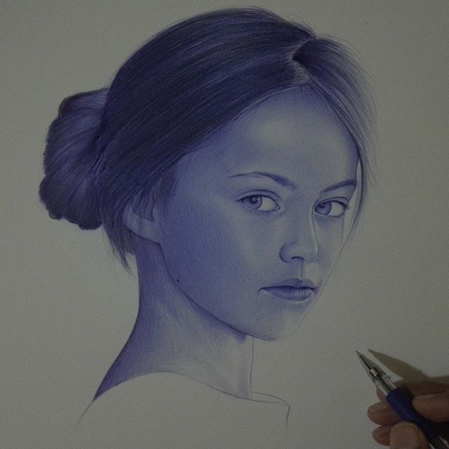 相信我用圆珠笔画素描真的也很美