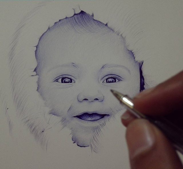 用圆珠笔画素描真的也很美!_素描大师_零二七艺考