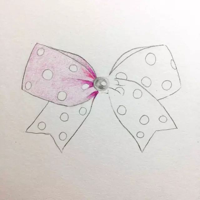 手绘简单小物件~~蝴蝶结_素描教程绘画学院_零二七艺考