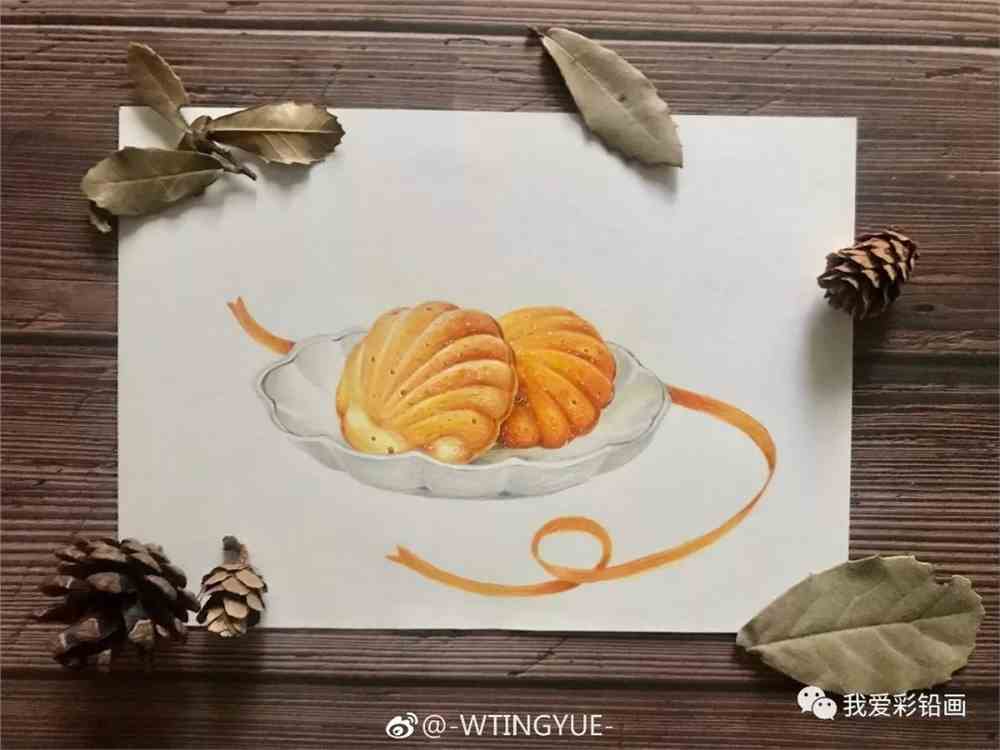 彩铅画~盘子里的食物_素描教程绘画学院_零二七艺考