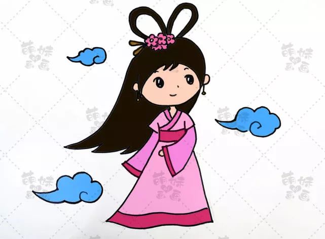 四,端庄的古装小公主 绘制难度:★★★ 古装小公主的服饰都很有特点