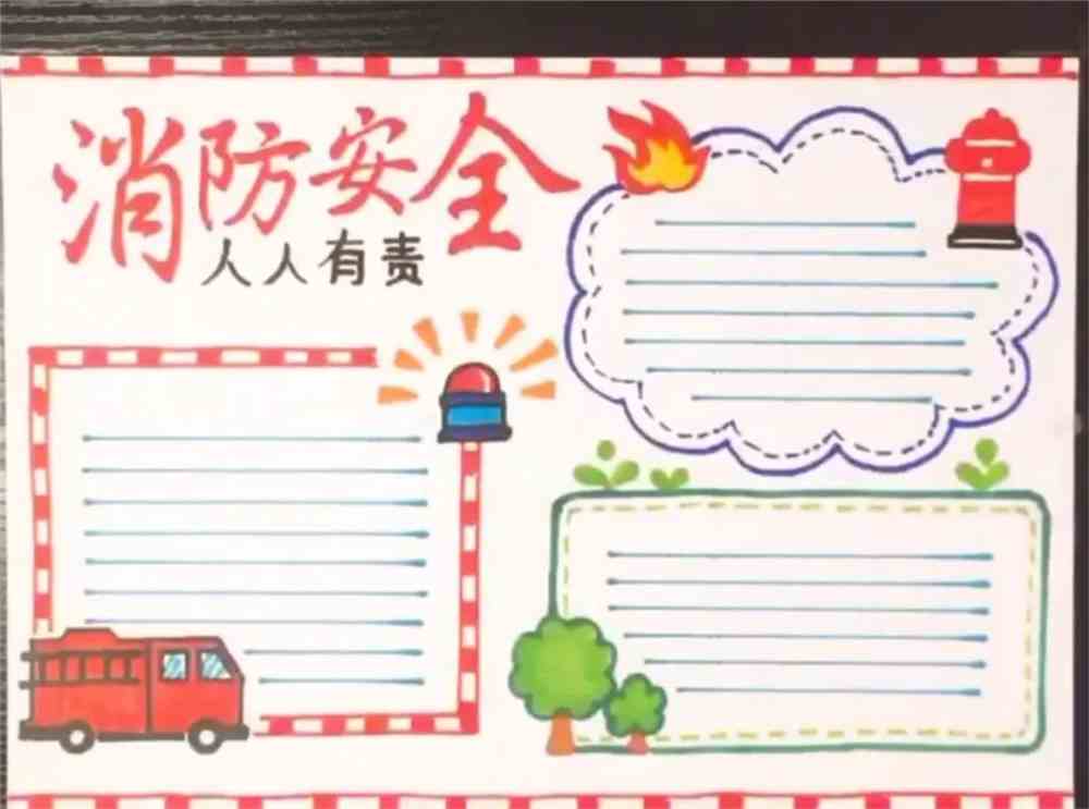 消防安全小报合集更新啦~_画画手