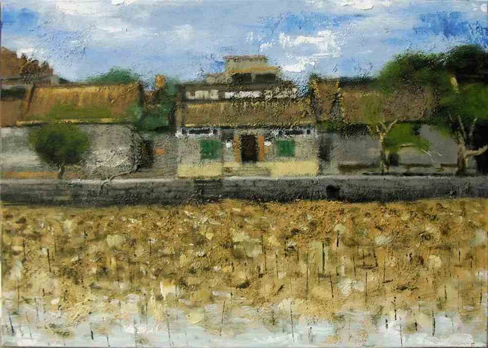 广州近郊塱头村 70cm×50cm 布面油画 2015