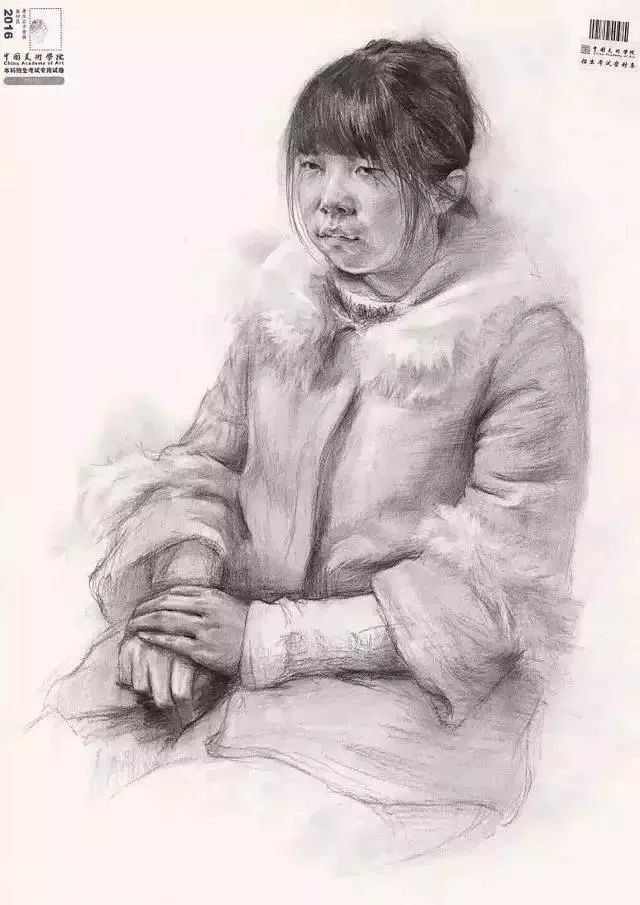 已经有很多同学开始准备校考啦~联考结束,美院风女青年素描头像及半身
