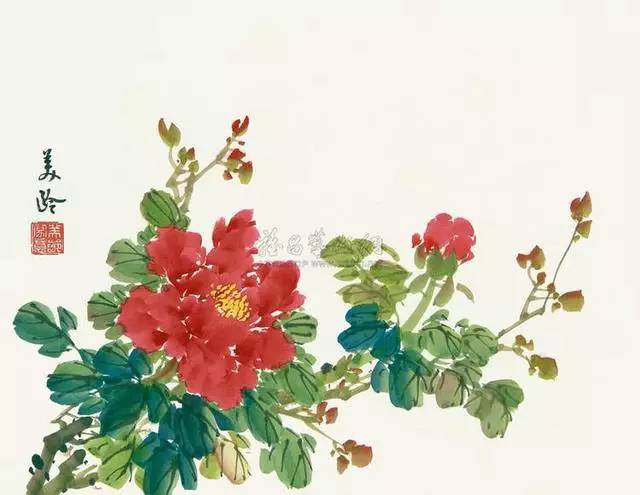 曾向张大千学习山水画,拜黄君璧,郑曼青为师,学习花鸟画,宋美龄的绘画