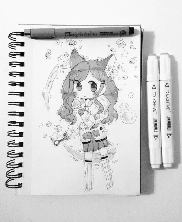 【马克笔】超q的马克笔上色画