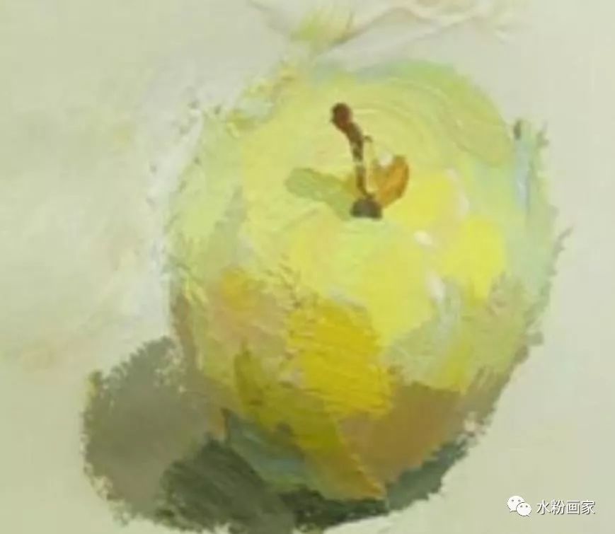 【水粉】黄苹果的绘画步骤