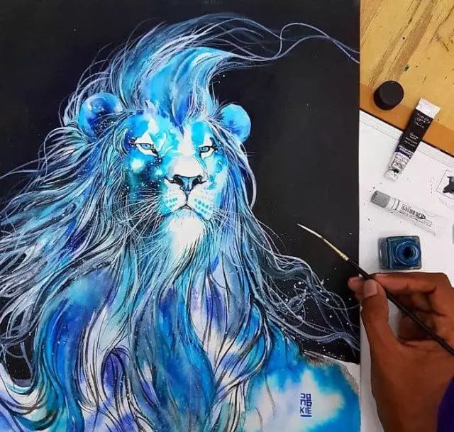 作品欣赏:充满着魔法色彩的手绘水彩动物插画