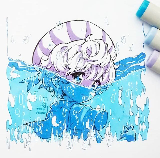 17岁插画师马克笔描绘五彩斑斓的梦