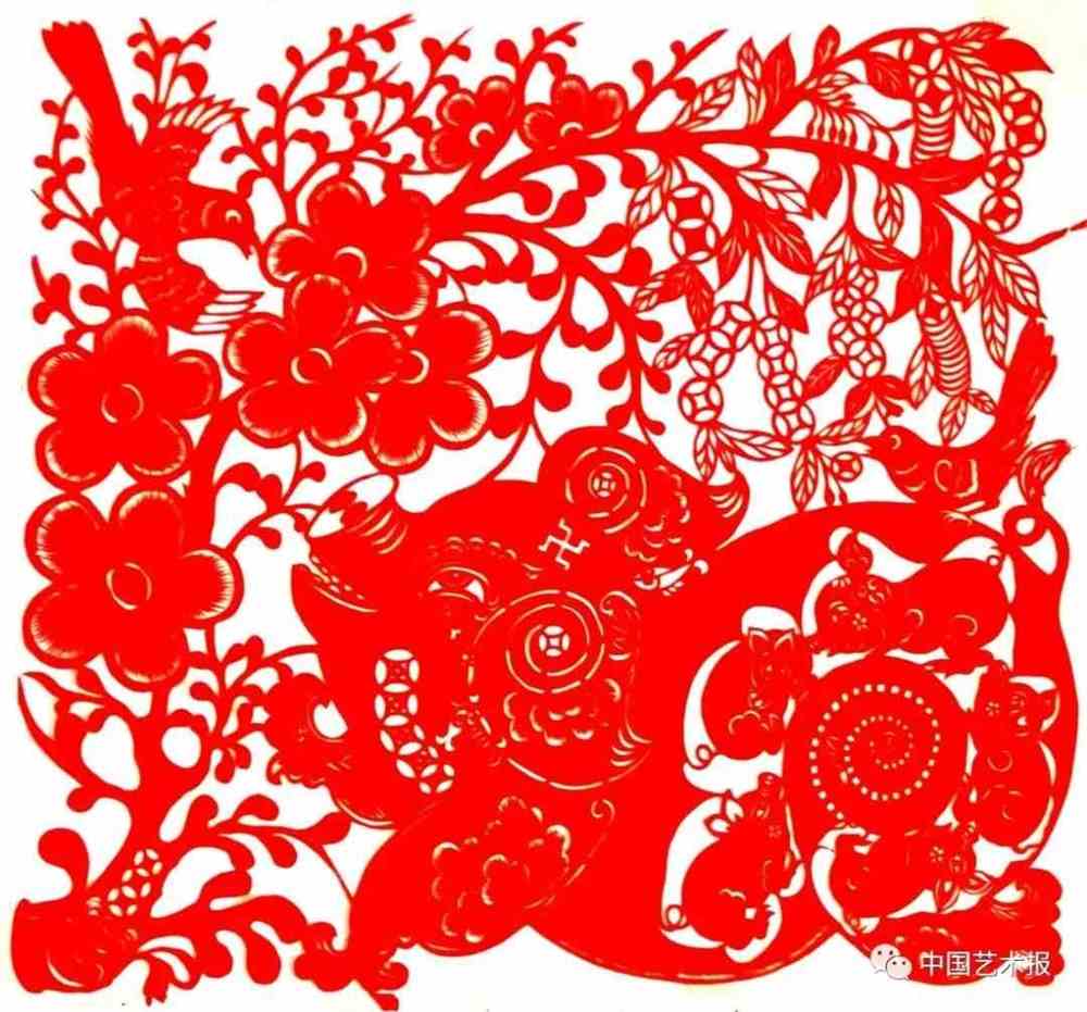 剪底猪花都是吉│年节剪纸中的猪文化