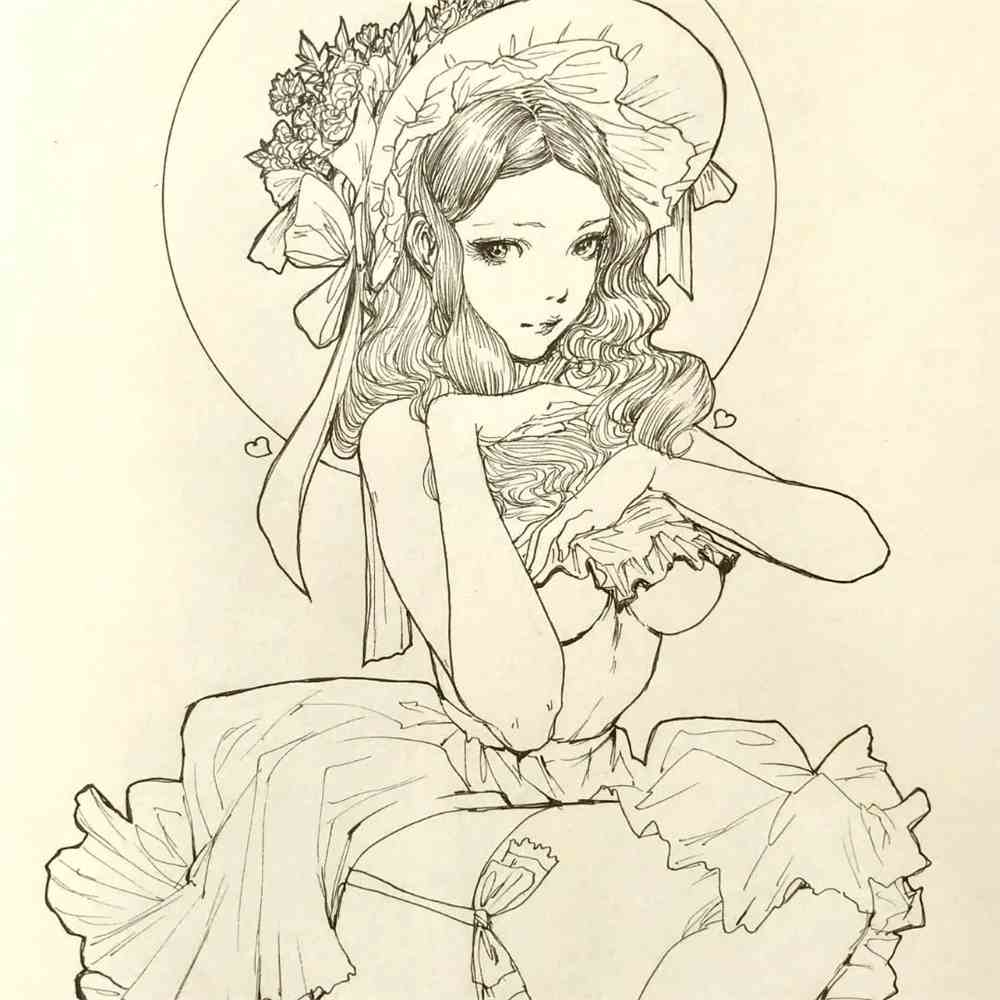 脸红心跳让宅男无法抗拒的线描少女光是看就已经热血沸腾精致