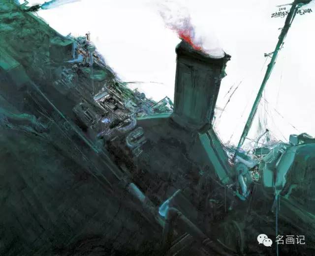 张新权-致远舰2-布面油画