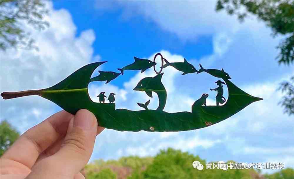 为治疗过度活跃症爱上「叶雕」 他用树叶刻画出美丽人生_黄冈画中颜
