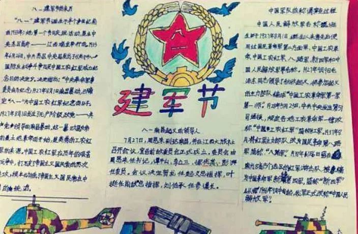 关于八一建军节的手抄报内容