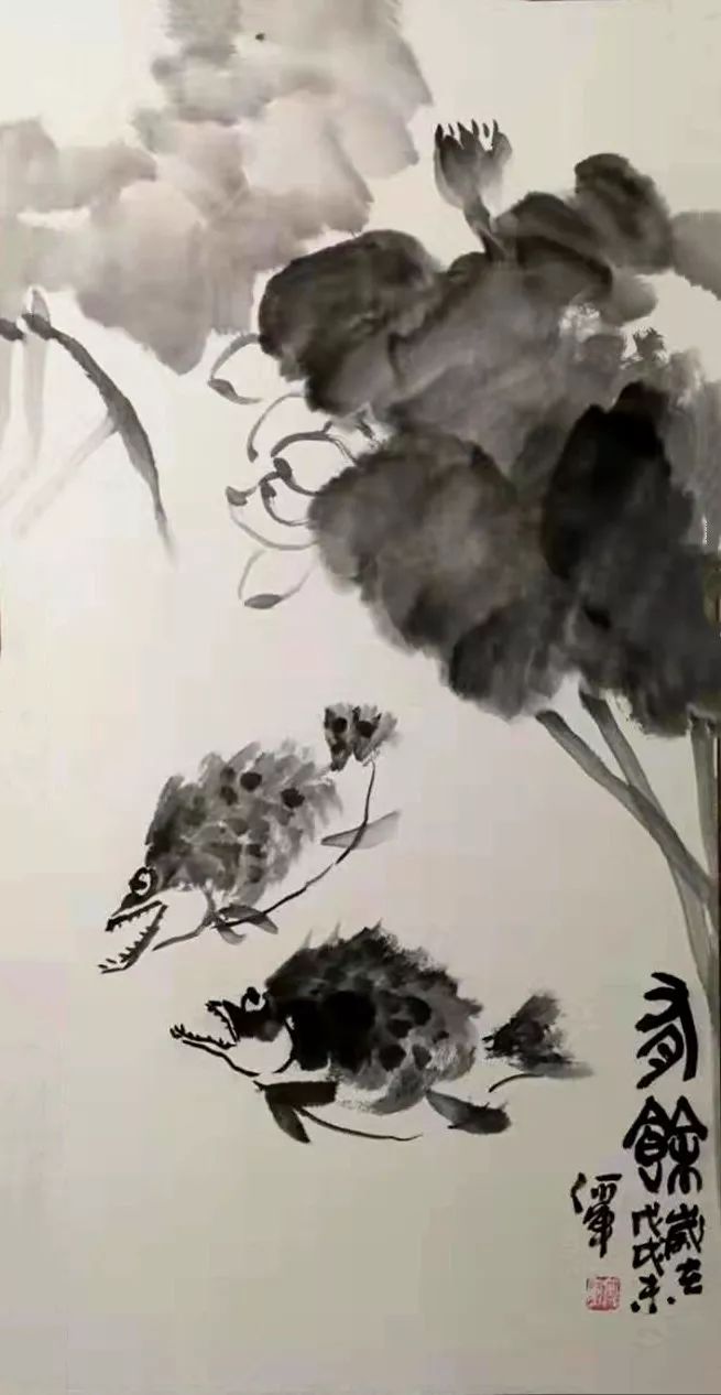 何军大写意花鸟画作品在南阳师院美术馆展出