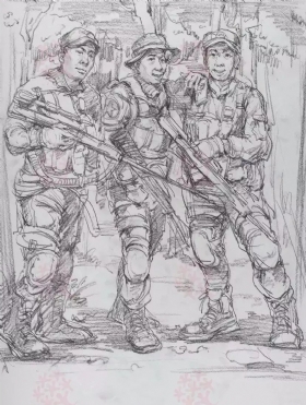 西安美術學院,速寫高分卷,優秀試卷