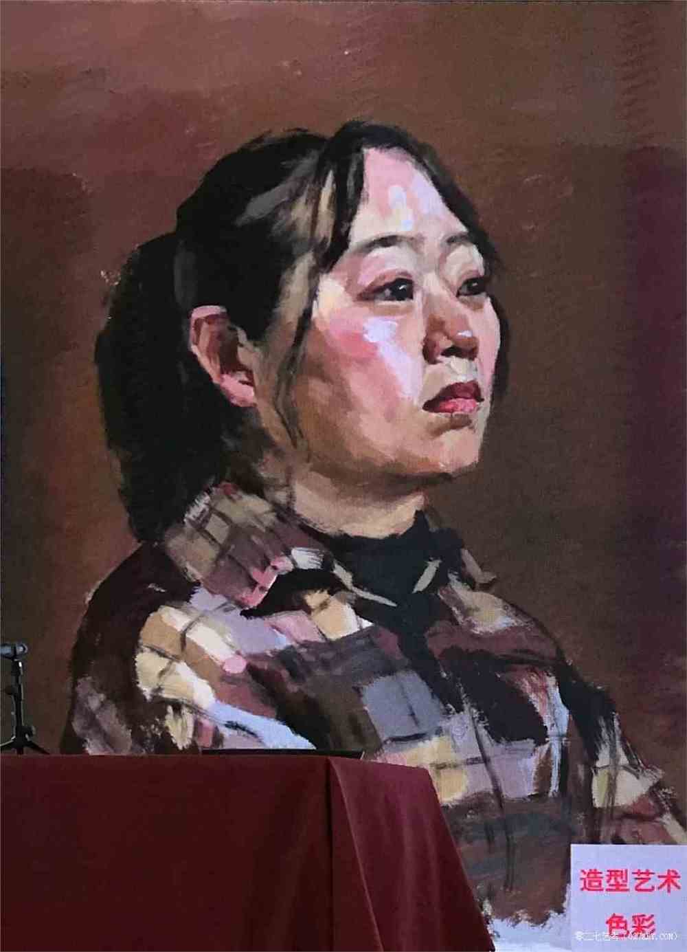 中央美术学院,美术高分卷,造型色彩头像试卷