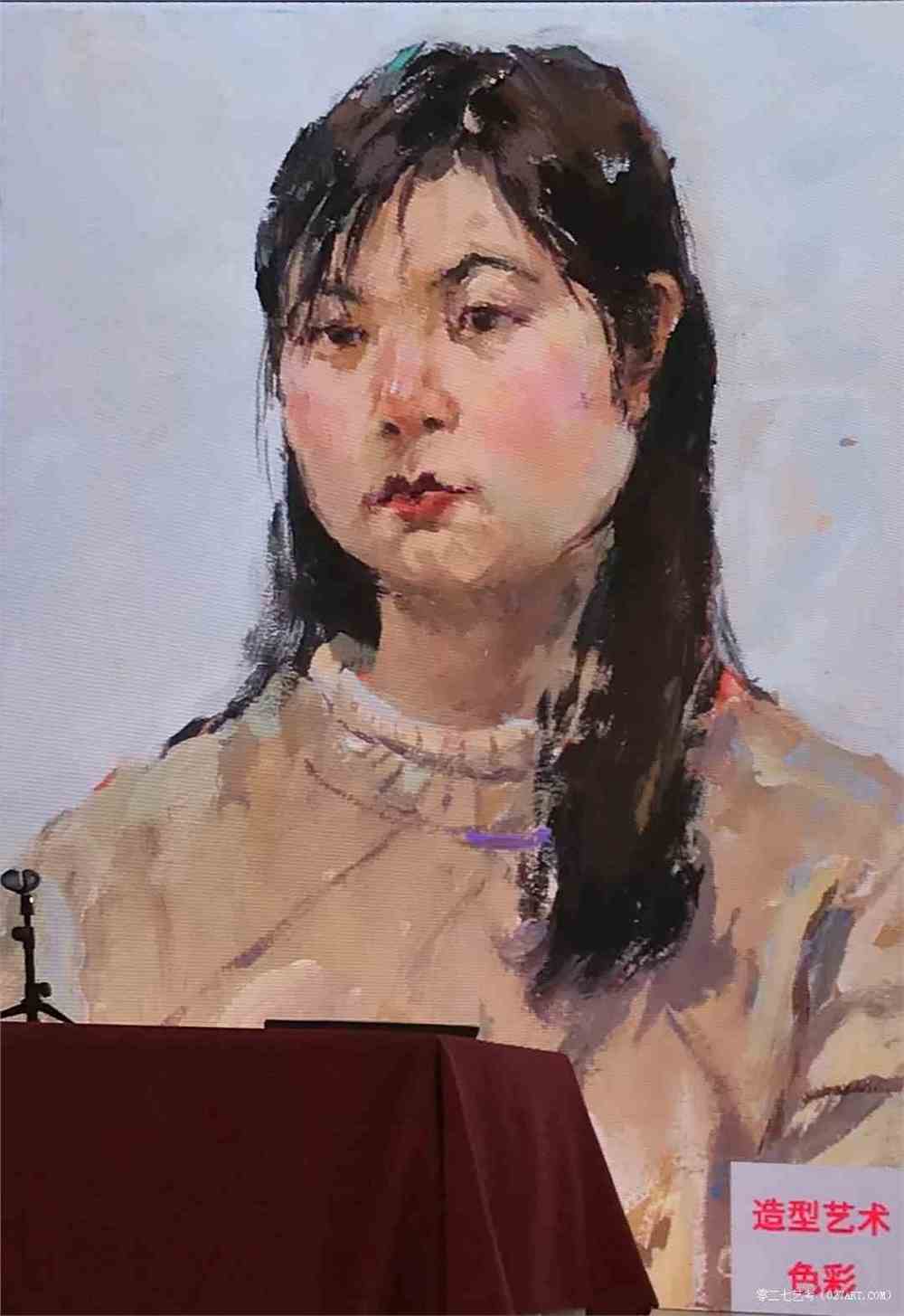 中央美术学院,美术高分卷,造型色彩头像试卷
